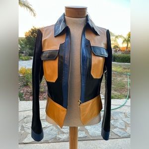 Tory Burch Tristan Multiple Leather Jacket. Brand new, Size 4. Very unique!